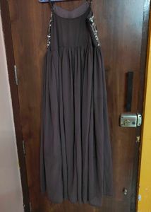 Anarkali Long Dress Brown Colour