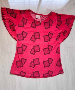 Zola Peach Geometric Top