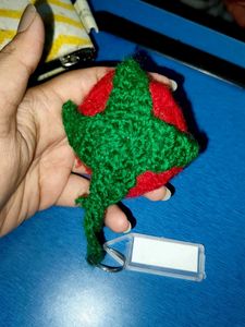 Crochet Rose Keychain