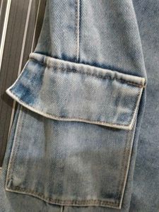 Light Wash Cargo Jeans