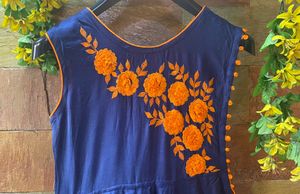 ✨One Side Open Dori💙 Embroidered Kurta