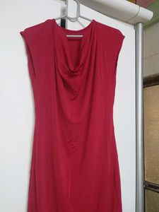 Fiery Red Sleeveless Midi Dress