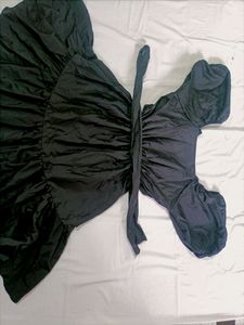 Casual Party Mini Dress Square Neck Short Bubble S