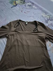 Brown Long Sleeve Top