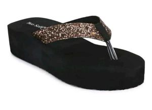 Sparkly Platform Flip-Flops