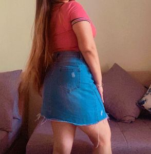 Shein Cute Pink Knot Crop Top
