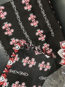 Black Floral Print Kurta + dupatta