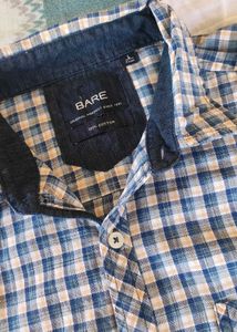 Men&#39;s Blue &amp; White Checkered Shirt