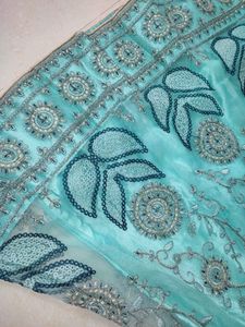 Aqua Embellished Lehenga Choli