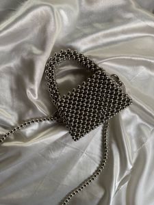 Handmade Silver Moon Model Mini Bag