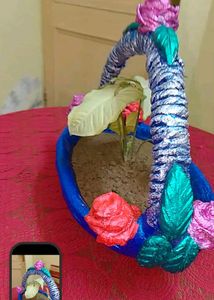 Hand Made Cement Planter Pot Basket