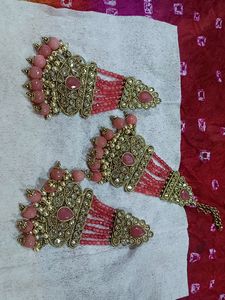 High Gold Mngtikka Set With Earings