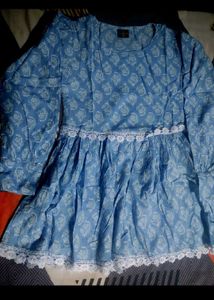 Blue Printed Dress 💙