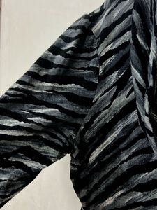 Striped Cowl Neck Top