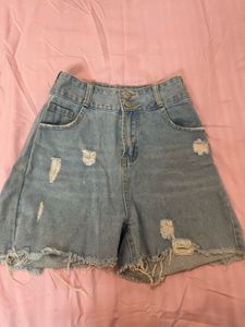 Blue Denim Shorts