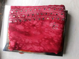 Soft Stone Work Saree With Running Blouse