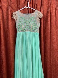 Elegant Mint Green Ethnic Gown