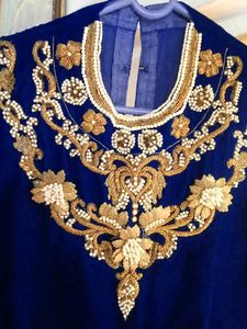 Orange &amp; Blue Party Gown