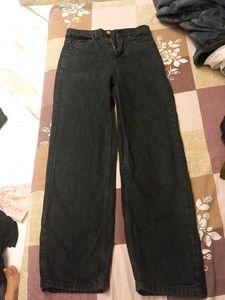 Wide Leg Black Jeans 26 Waiste
