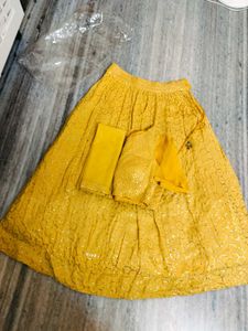 Cancan Attached Flared Lehenga