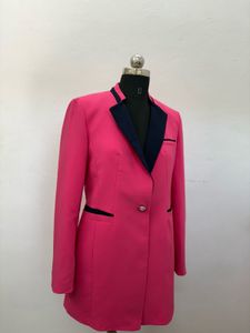 Pink Blazer with Black Trim