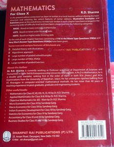 RD SHARMA Mathematics Class 10th With mcqs Book