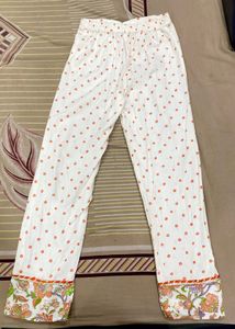 Floral Cotton Maxi Dress With Pants &amp; Dupatta