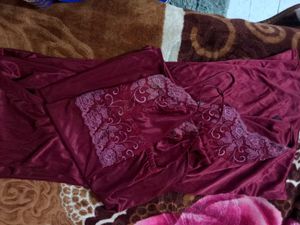 Burgundy Babydoll Lingerie