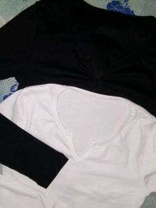Black &amp; White Long Sleeve Top Bundle