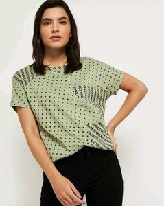 Sage Green Patterned Top