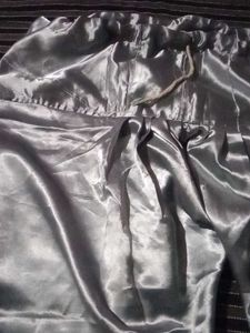 Steal Grey Satin Salwar Suit
