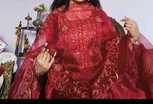 💥🎀Red Kurti Set🎀💥