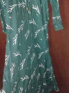 Green Floral Print Dress
