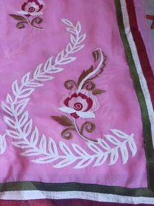 Pink Embroidered Saree
