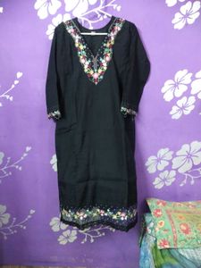 Embroidered Black Suit