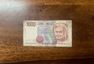 USED ITALY - 1000 LIRE- BANKNOTE