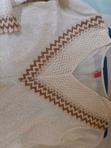 White Embroidered Top