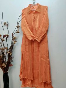 Elegant Peach Ethnic Gown