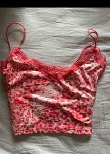 Pink Animal Print Cami Top
