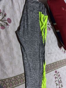 Gray Active Wear Capri For Running