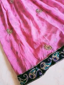 Pink &amp; Blue Anarkali Dress