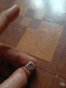 pur silver 925 Red Stone Ring