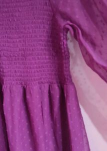 Purple Tiered Midii Dress