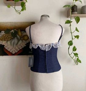 Denim Corset Top