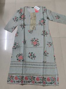 Melange Floral Straight Kurta New With Tag