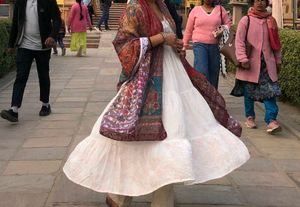 OFFWHITE MIRROR WORK KURTHA