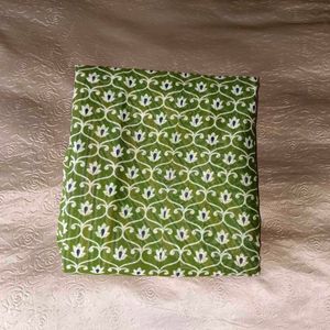 🛍️Green Floral Cotton Saree ⭐⭐⭐⭐⭐