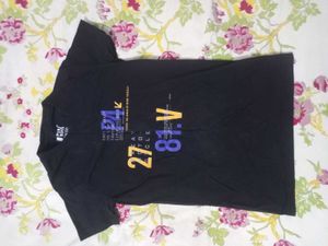 Black Graphic Print Tee