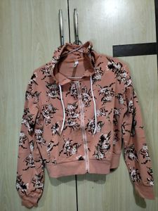 • Printed Zipper Sweater
