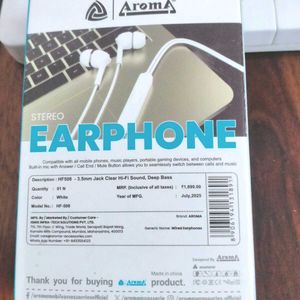 Nice Aroma Stereo Earphones - White